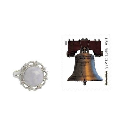 Alternate image for Guatemalan Hand Crafted Lilac Jade Ring Lilac Dahlia