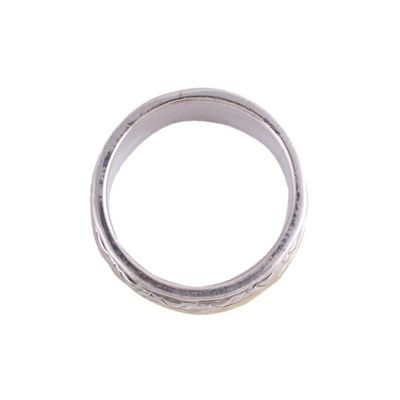 Alternate image for Sterling Silver and Brass Spinner Ring from India Beautiful Rotation