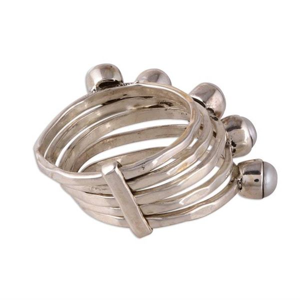 Alternate image for Cultured Pearl Cocktail Ring Crafted in India White Glow