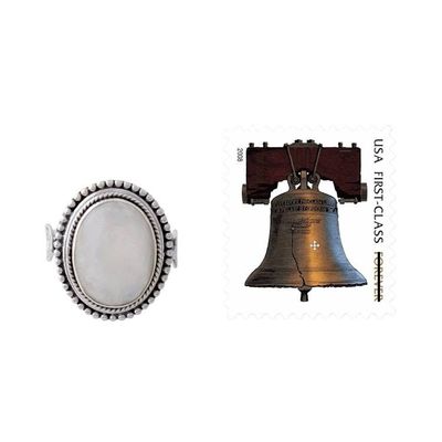 Alternate image for India Sterling Silver Cocktail Ring with Rainbow Moonstone Rainbow Glow
