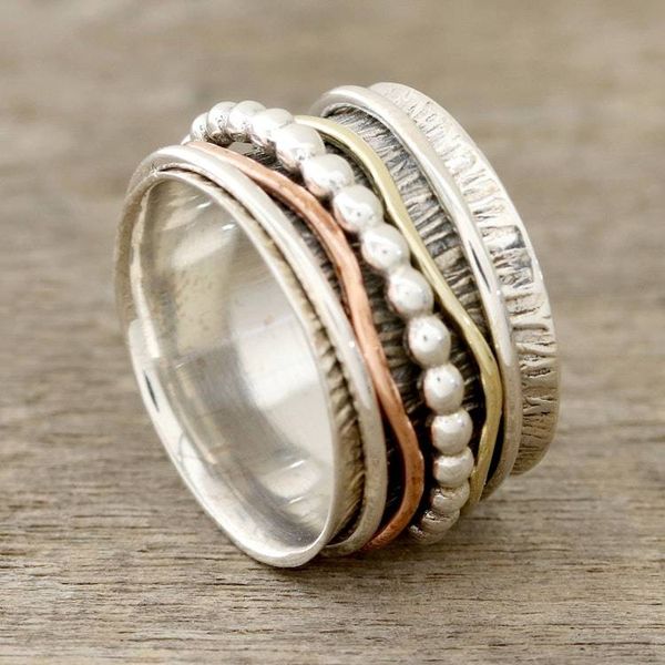 Alternate image for Patterned Sterling Silver Spinner Rig with Brass and Copper Dotted Flair