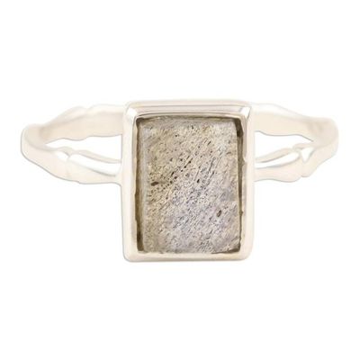 Alternate image for Sterling Silver and Labradorite Cocktail Ring from India Evening Warmth