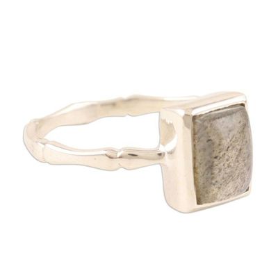 Alternate image for Sterling Silver and Labradorite Cocktail Ring from India Evening Warmth