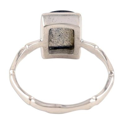 Alternate image for Sterling Silver and Labradorite Cocktail Ring from India Evening Warmth