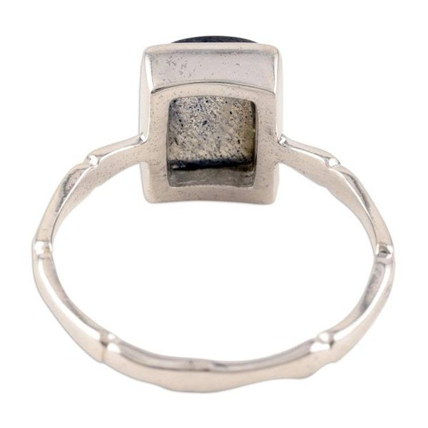 Alternate image for Sterling Silver and Labradorite Cocktail Ring from India Evening Warmth