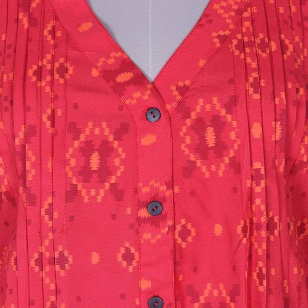 Alternate image for Screen Printed Ikat Viscose Tunic from India Summer Fruit