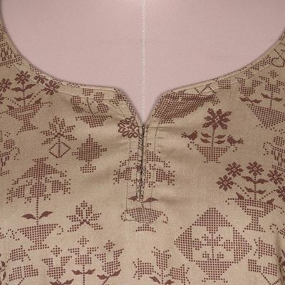 Alternate image for Screen Printed Floral Viscose Tunic from India Down to Earth