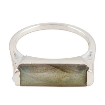 Alternate image for Handcrafted Labradorite and Sterling Silver Cocktail Ring Celestial City