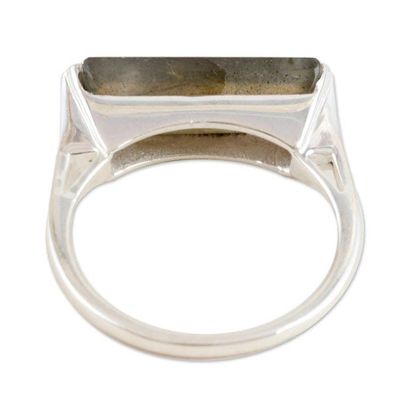 Alternate image for Handcrafted Labradorite and Sterling Silver Cocktail Ring Celestial City