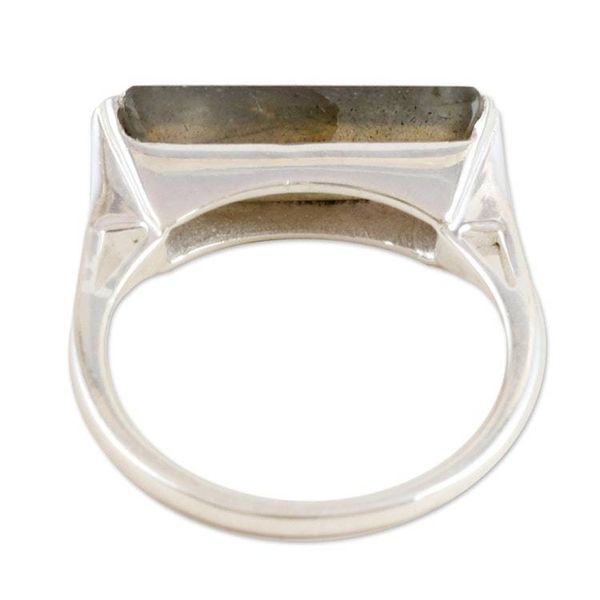 Alternate image for Handcrafted Labradorite and Sterling Silver Cocktail Ring Celestial City