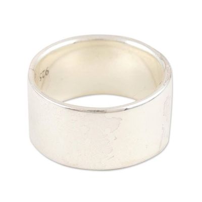 Alternate image for Hand Crafted Unisex Sterling Silver Band Ring Mirror Gazing