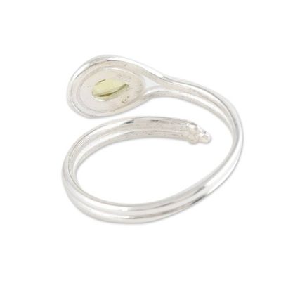 Alternate image for Sterling Silver Wrap Ring with Natural Peridot Stone Prosperous Glory