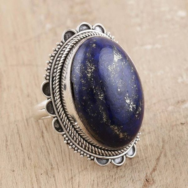 Alternate image for Lapis Lazuli and Sterling Silver Cocktail Ring Blue Breakthrough