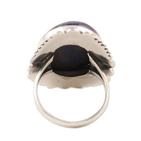 Alternate image for Lapis Lazuli and Sterling Silver Cocktail Ring Blue Breakthrough