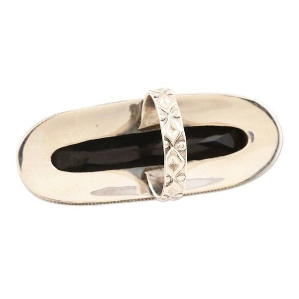 Alternate image for Hand Made Sterling Silver and Onyx Cocktail Ring Midnight Water