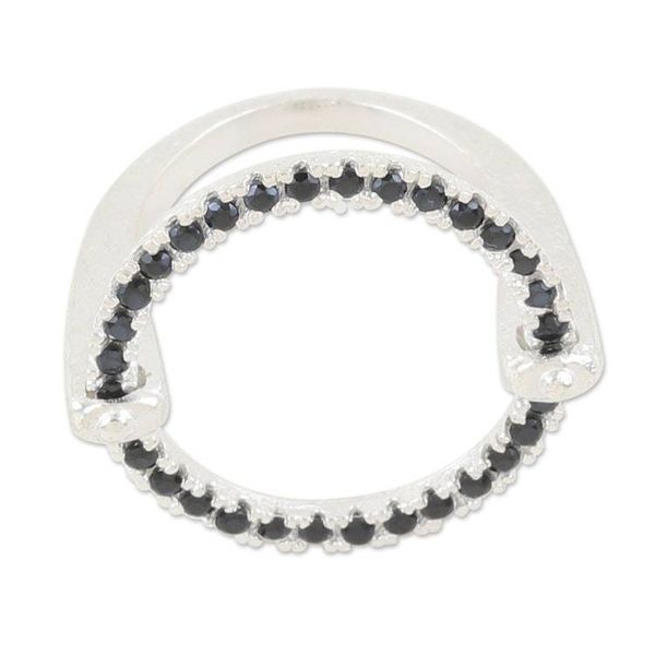 Alternate image for Geometric Sterling Silver Cocktail Ring with Spinel Jewels Mystic Alliance