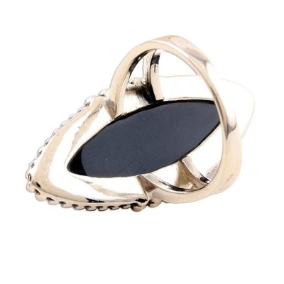 Alternate image for Marquise Bezel Set Black Onyx Cabochon Cocktail Ring Regal Royal