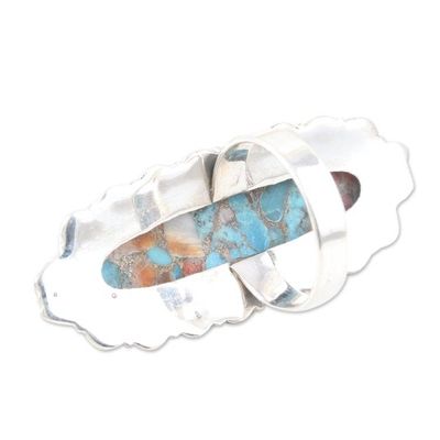 Alternate image for Handmade Sterling Silver Cocktail Ring from India With Grace
