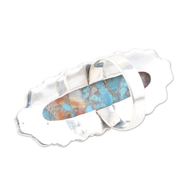 Alternate image for Handmade Sterling Silver Cocktail Ring from India With Grace