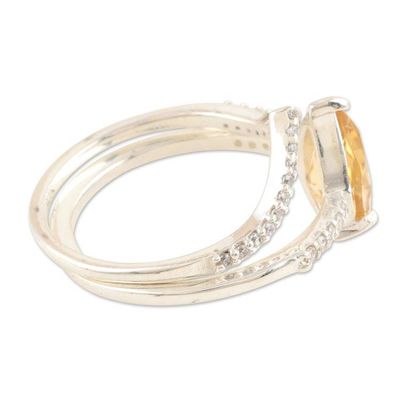 Alternate image for One-Carat Faceted Citrine Stacking Rings Set of 2 Success Diadem
