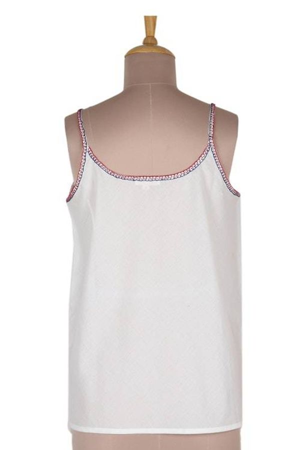 Alternate image for Embroidered Camisole-Style Tank Top Summer Blooms