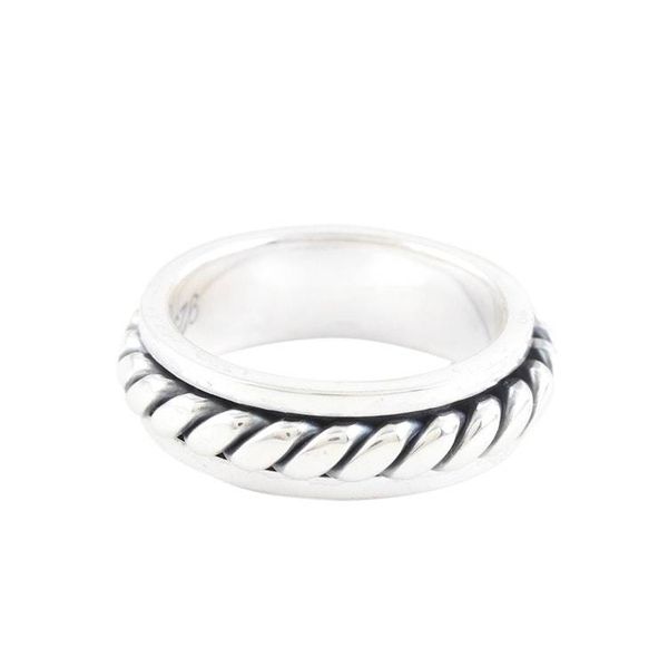 Alternate image for Sterling Silver Band Ring with Braided Design Braided Modernity