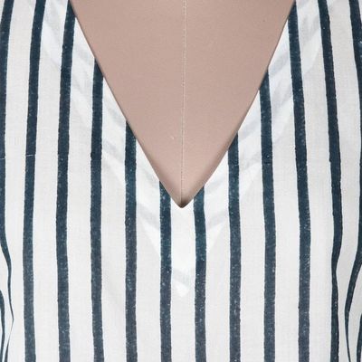 Alternate image for Hand Crafted Striped Viscose Sleeveless Blouse Striped and Saucy