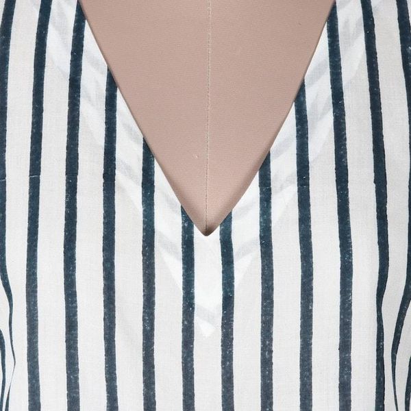 Alternate image for Hand Crafted Striped Viscose Sleeveless Blouse Striped and Saucy