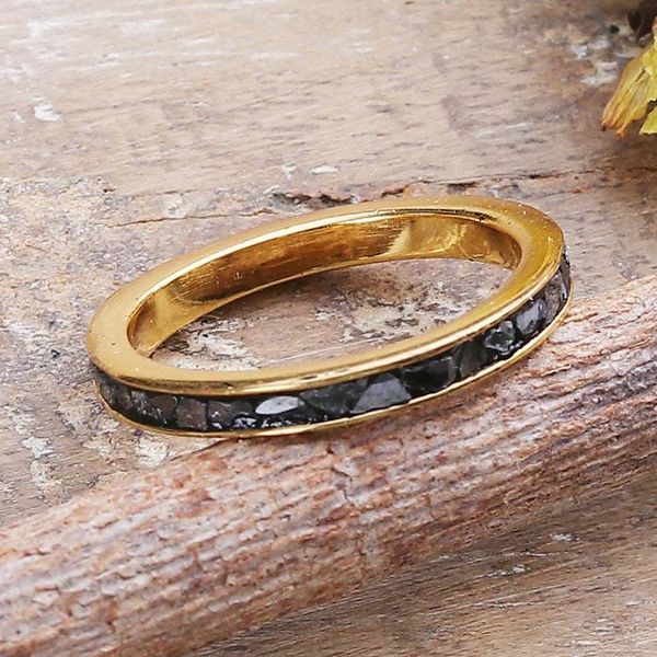 Alternate image for 18k Gold-Plated Clear Quartz Pave Ring in a Polished Finish Souls Glory