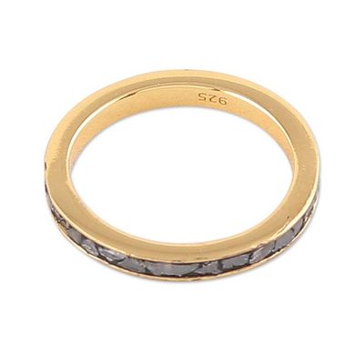 Alternate image for 18k Gold-Plated Clear Quartz Pave Ring in a Polished Finish Souls Glory