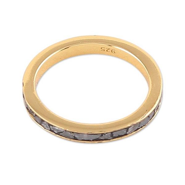 Alternate image for 18k Gold-Plated Clear Quartz Pave Ring in a Polished Finish Souls Glory