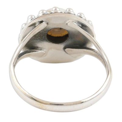 Alternate image for Cultured Pearl and Sterling Silver Cocktail Ring White Day