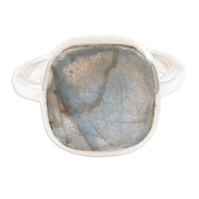 Alternate image for Sterling Silver and Labradorite Cocktail Ring Razzle Dazzle