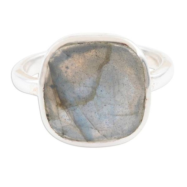 Alternate image for Sterling Silver and Labradorite Cocktail Ring Razzle Dazzle