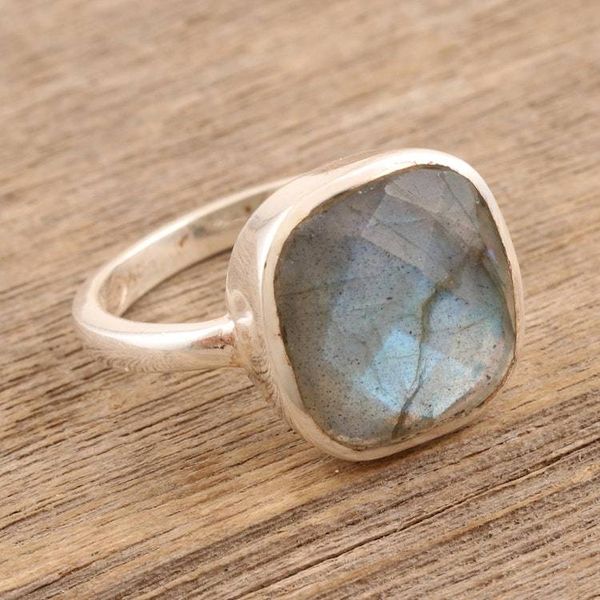 Alternate image for Sterling Silver and Labradorite Cocktail Ring Razzle Dazzle