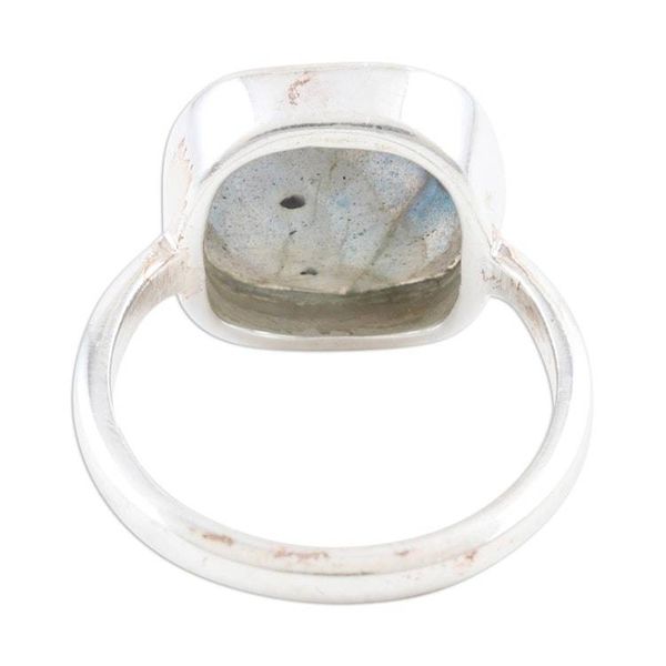 Alternate image for Sterling Silver and Labradorite Cocktail Ring Razzle Dazzle