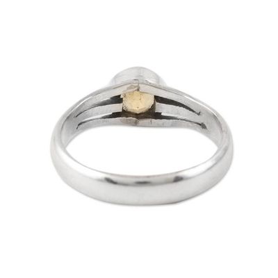 Alternate image for Citrine and Sterling Silver Single Stone Ring Golden Wish