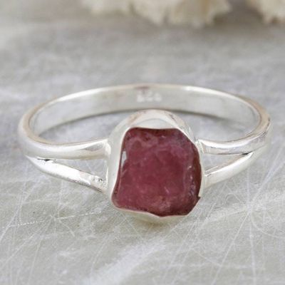 Primary image for Sterling Silver Single Stone Ring with Freeform Ruby Gem Creative Magic