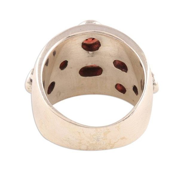 Alternate image for Faceted Garnet Cocktail Ring from India Scarlet Passion