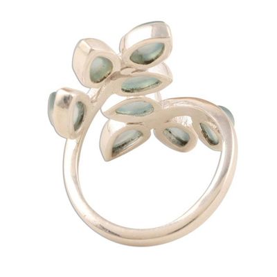 Alternate image for Artisan Crafted Chalcedony Cocktail Ring Leafy Glory