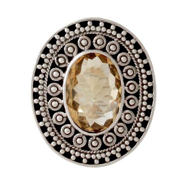 Alternate image for Hand Made Dramatic Citrine Ring Mumbai Sophisticate