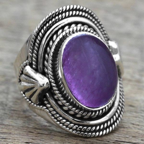 Alternate image for Hand Made Quartz Sterling Silver Cocktail Ring from India Majestic Glow
