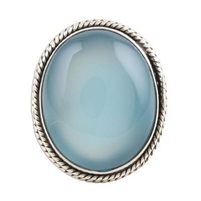 Alternate image for Aqua Chalcedony Cocktail Ring Secret Cove