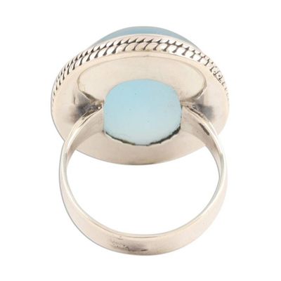 Alternate image for Aqua Chalcedony Cocktail Ring Secret Cove