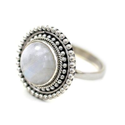 Alternate image for Hand Made Rainbow Moonstone Cocktail Ring from India Rainbow Elegance