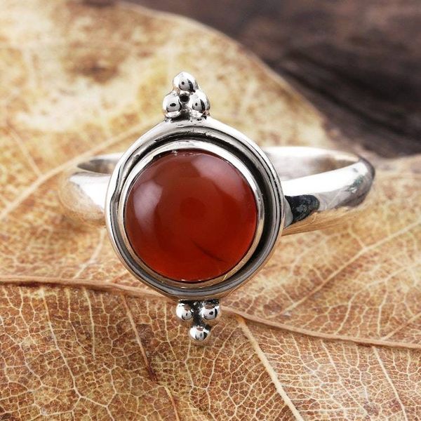 Alternate image for Simple Carnelian and Sterling Silver Ring from India Sunset Memory