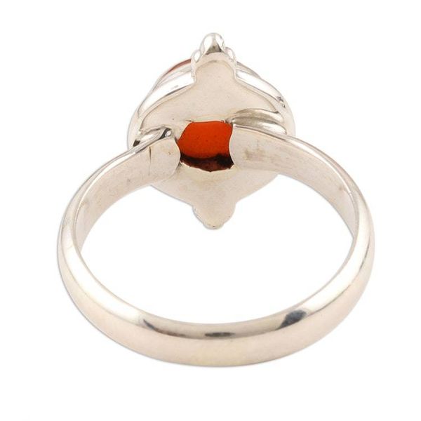Alternate image for Simple Carnelian and Sterling Silver Ring from India Sunset Memory