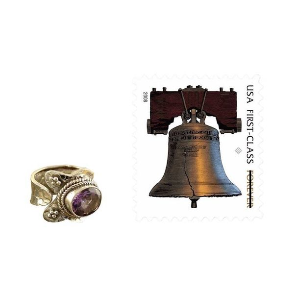 Alternate image for Sterling Silver Wrap Amethyst Ring India Jewelry Her Majesty