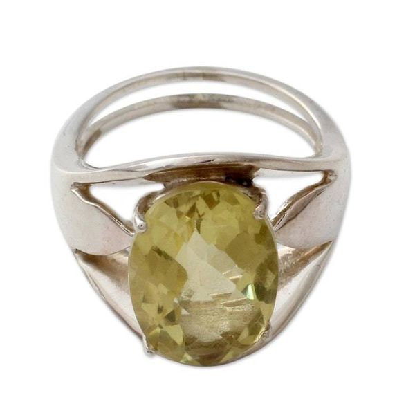 Alternate image for Sterling silver solitaire ring Glow