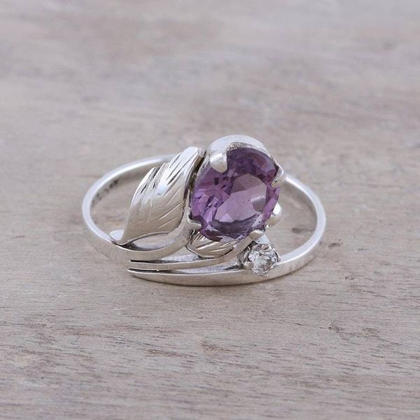 Alternate image for 2.5-Carat Amethyst Cocktail Ring from India Lavender Charm